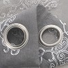 RT Designers Collection Sheryl Embroidery Dorly Grommet Curtain Panel Pair 36" x 84" Grey - 4 of 4