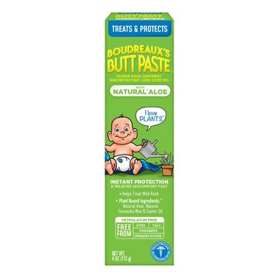 Boudreaux's BP Butt Paste Baby Diaper Rash Cream with Natural Aloe - 4oz