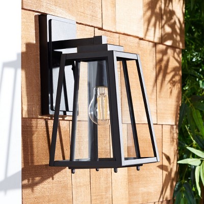 Rydler Black Trapezoid Outdoor Wall Sconce Set of 2