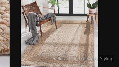 Handwoven Geometric Jute 3' x 5' Area Rug, Natural