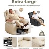 Oversized Electric Power Recliner Chair with Heat & Massage - 360° Swivel Chair, 22" PU Leather Recliner with 1.5X Sponge Filling - 4 of 4