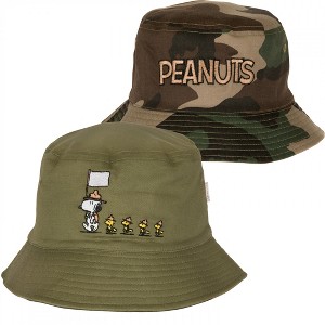 Adult Peanuts Snoopy Troops Reversible Camo Bucket Hat - 1 of 4