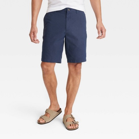Men s Every Wear 9 Slim Fit Flat Front Chino Shorts Goodfellow Co Fighter Pilot Blue 30 Target
