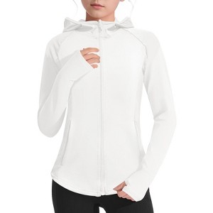 Girls Lightweight Jacket Long Sleeve Zip Up Athletic Hoodie Top Fishing Hiking Sun Protection Outerwear - 1 of 4