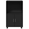 CLIHOME Mobile Office Cabinet with Storage Space, 2 Doors Rolling File Container, Kitchen Sideboard Buffet Cabinet - 3 of 4