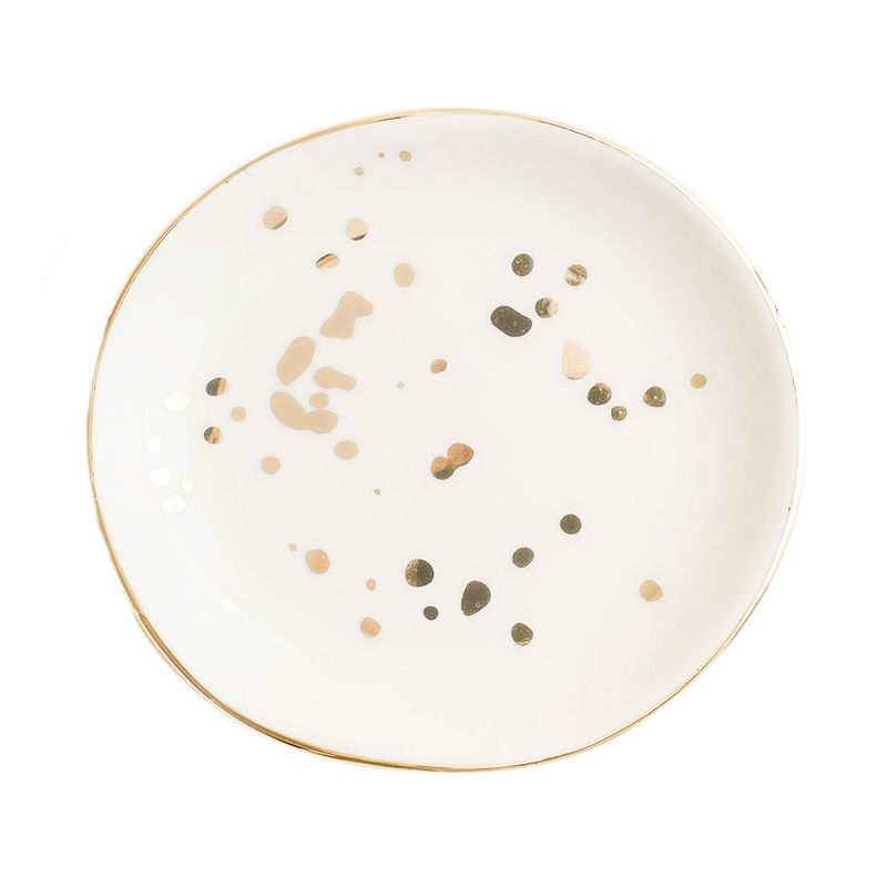 Sweet Water Decor Speckled Jewelry Dish - 4x4", 1 of 6