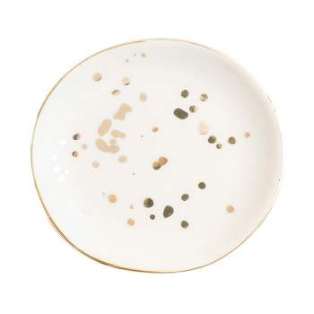 Sweet Water Decor Speckled Jewelry Dish - 4x4"