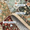 Acekool Vintage Distressed Runner Rug 2x6 - Machine Washable Non Slip Low Pile Rug for Kitchen, Bedroom, Laundry Room, Red/Brown - 2 of 4