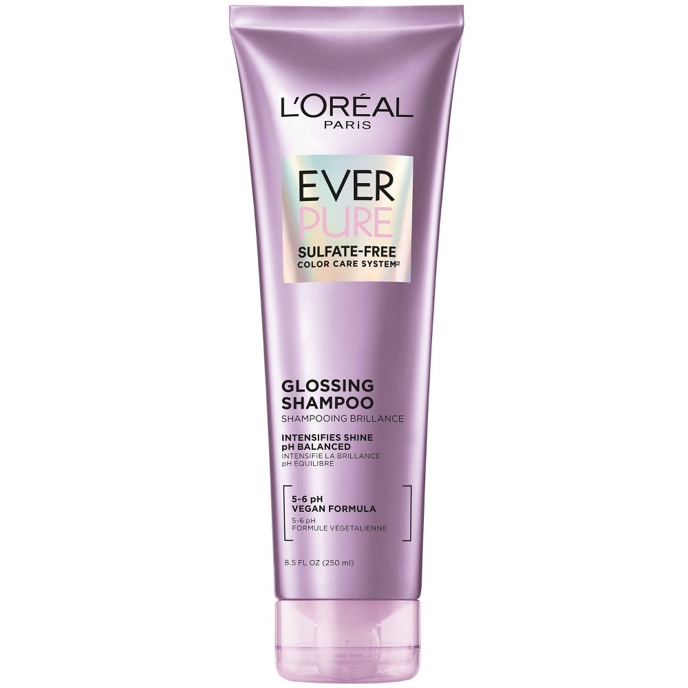 Photos - Hair Product LOreal L'Oreal Paris EverPure Sulfate-Free pH Balanced Glossing Shampoo - 8.5 fl 