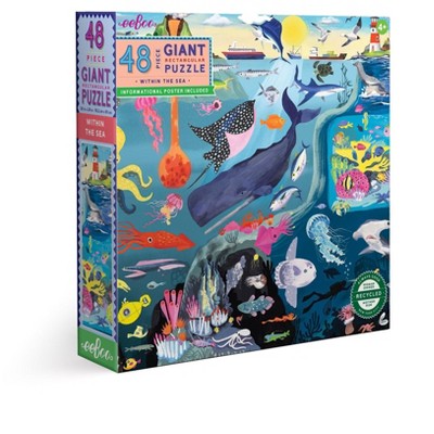 eeBoo: Within the Sea 48 Piece Giant Floor Jigsaw Puzzle