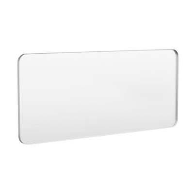 Tempered Glass Rounded Rectangle Framed Wall-Mounted Bathroom Vanity Mirror
