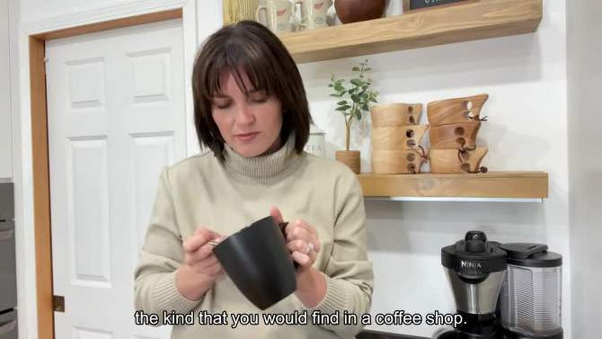 Bruntmor 16 Oz Ceramic Christmas theme Coffee Mug Set of 6, Black, 2 of 9, play video