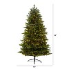 7ft. Fir Artificial Christmas Tree with 550 Clear Lights & 3703 Branches – Majestic Holiday X-Mas Display - 2 of 4