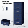 Pellebant Vertical Dresser for Bedroom 6 drawer Storage Tower Steel Frame Wood Top Easy Pull Non-woven Fabrics Drawer - 2 of 4