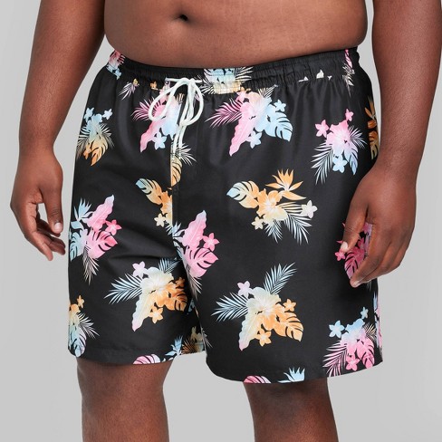 Men's Big & Tall 9 Floral Print Board Swim Shorts - Goodfellow & Co™ Pink  3xl : Target