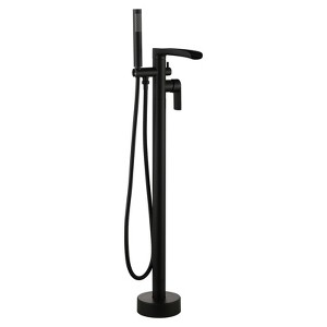 WOWOW Single Handle Freestanding Tub Faucet with Hand Shower in Brushed Gold - 1 of 4
