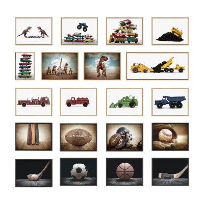 Natural Framed Canvas Print with Bold Black Text, 23x33