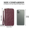 Clotth Womens Wallet - Large Capacity RFID Blocking Leather Wallet for Women Double Zipper Wristlet Clutch for Phone,Travel & Daily Use - 3 of 4