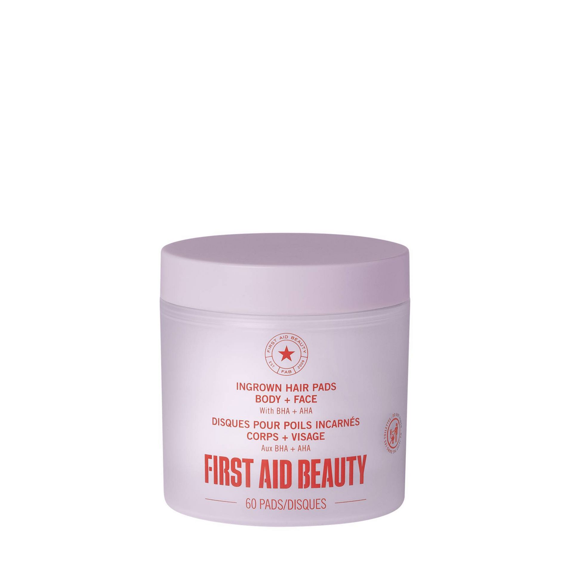 FIRST AID BEAUTY Ingrown Hair Pads with BHA + AHA After-shaving pads for Body, Face, Underarms, Bikini - 60ct - Beauty Studio
