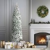 National Tree Company First Traditions Unlit Pencil Slim Flocked Acacia Hinged Artificial Christmas Tree - 4 of 4