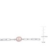 EVERLY JEWELRY | Sterling Silver 8-9mm Pink Cultured Freshwater Pearl Station Necklace - 20 in - 4 of 4