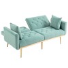 VYNXARIA Velvet Sofa ,Accent sofa,loveseat sofa with metal feet,Mint Green - 3 of 4