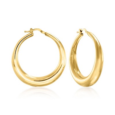 Ross-Simons Italian 18kt Yellow Gold Graduated Hoop Earrings