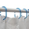Evideco French Home Goods Colored Plastic Shower Curtain Rings - Set of 12 - 3 of 4