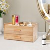 YIYIBYUS Desktop Organizer with 2 Drawers, Wood Tea Bag Organizer with Drawer, Storage Box, Wood Color - 2 of 4