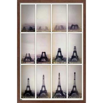 Trends International Eiffel Tower Construction Time Lapse Framed Wall Poster Prints
