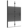 VidaXL Folding Shower Enclosure ESG 31.5 in.x55.1 in. Black - 2 of 4