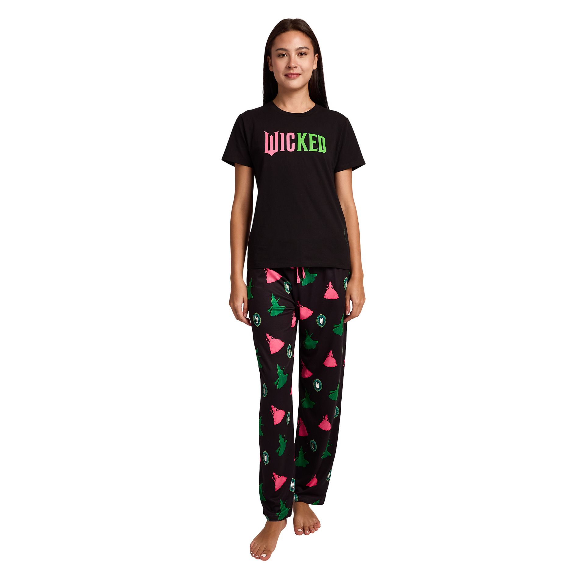 Wicked Glinda & Elphaba Silhouettes Women’s 2-Pack Pajama Set