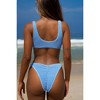 Moda Minx Scrunch 'Powder Blue' Knot Bikini Top - 4 of 4