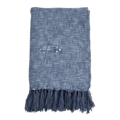 Saro Lifestyle Cotton Throw With Stitched Line Design
