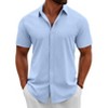 COOFANDY Men's Button Down Shirts Short Sleeve Casual Summer Beach Shirts Vacation Wedding Shirts - 4 of 4