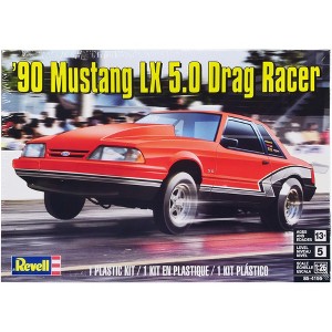 Level 5 Model Kit 1990 Ford Mustang LX 5.0 Drag Racer 1/25 Scale Model by Revell - 1 of 4