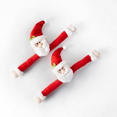 Lakeside Christmas Curtain Tie Backs - Holiday Festive Décor - Set of 2