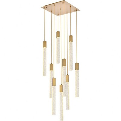 Elegant Lighting Weston 9 - Light Pendant in  Satin Gold