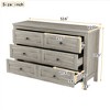 QingMoon Retro 6 Drawers Dresser, Farmhouse Style Wood Storage Organizer Cabinet for Bedroom, Living Room and Hallway - 4 of 4