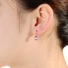 Chic 18K Rose Gold Plated Dangle Earrings Adorned with Colorful Cubic Zirconia for a Luxurious and Stylish Look - 2 of 3