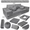 Kids Couch 12PCS Fold Out Toddler Couch with 2 balls, Modular Kids Couch for Playroom Creative Game Play Couch, Free DIY - 2 of 4