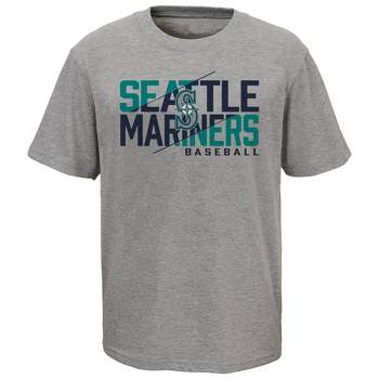 Mlb Seattle Mariners Boys' Gray Poly T-shirt - Xs : Target