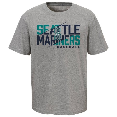 Mlb Seattle Mariners Women's Lightweight Bi-blend Hooded T-shirt