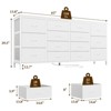 Homhougo TV Stand for TVs up to 75" White - 2 of 4