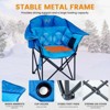 Docred Folding Rocking Camping Chair, Portable Outdoor Rocker with Cooler Bag, 400lbs Capacity, 600D Oxford Fabric, Padded Rocker Chair - 3 of 4