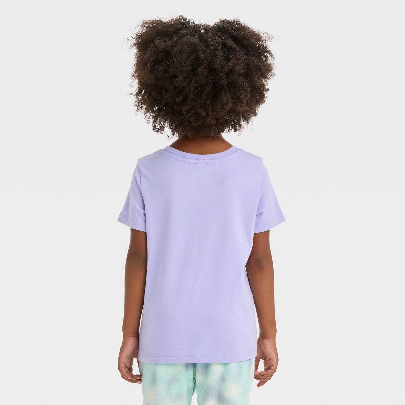 Toddler Girls' Snowflake Short Sleeve T-Shirt - Cat & Jack™ Light Purple, 3 of 5