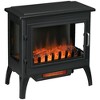 HOMCOM 24" Electric Fireplace Stove, 1000W/1500W Freestanding Fireplace Heater with Adjustable Temperature, Overheat Protection, Black - 4 of 4