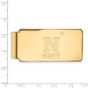 Black Bow Jewelry 10k Yellow Gold Navy Midshipmen NCAA Money Clip - 2 of 3