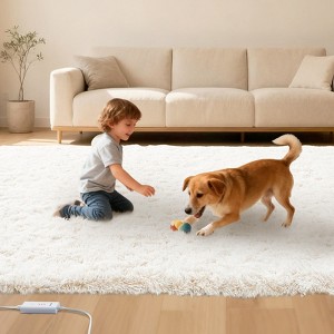 Wireless Heated Rug, Soft Electric Warming Carpet with 6 Heat Levels & 10-Hour Auto Off, Cozy Plush Floor Mat for Bedroom, Living Room & Cold Feet - 1 of 1