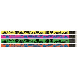 Musgrave Pencil Company Paws 4 Your Birthday Pencils, 12 Per Pack, 12 Packs - 1 of 3